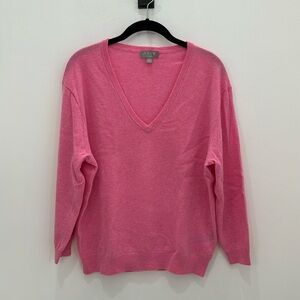 J. Crew Pink V-Neck Sweater